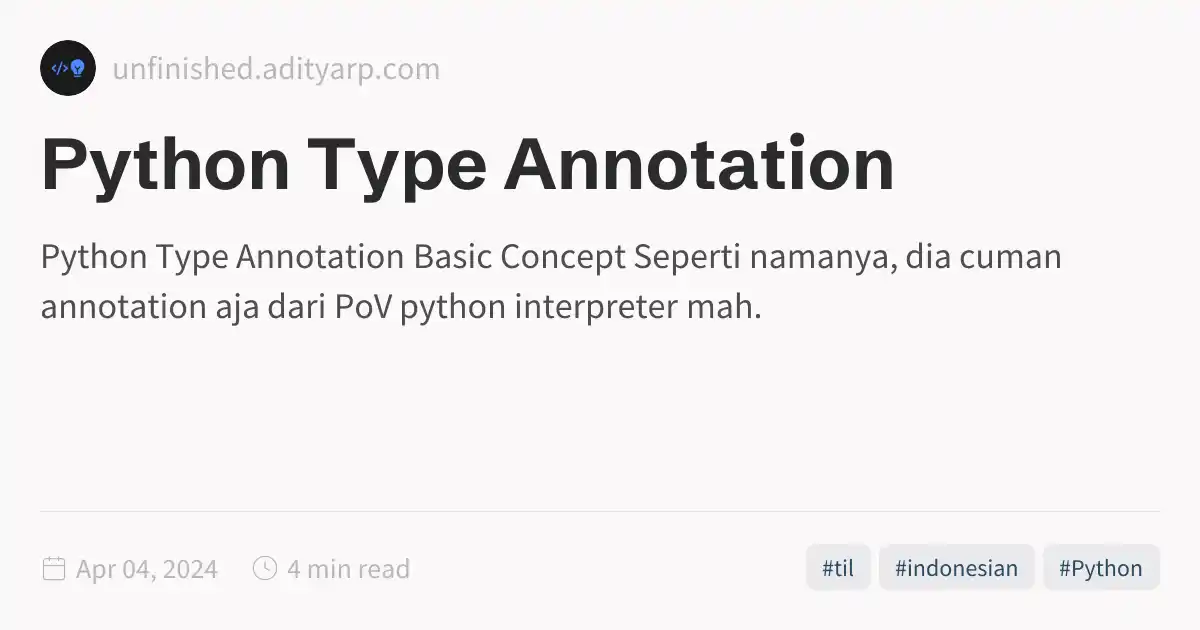 Python Type Annotation